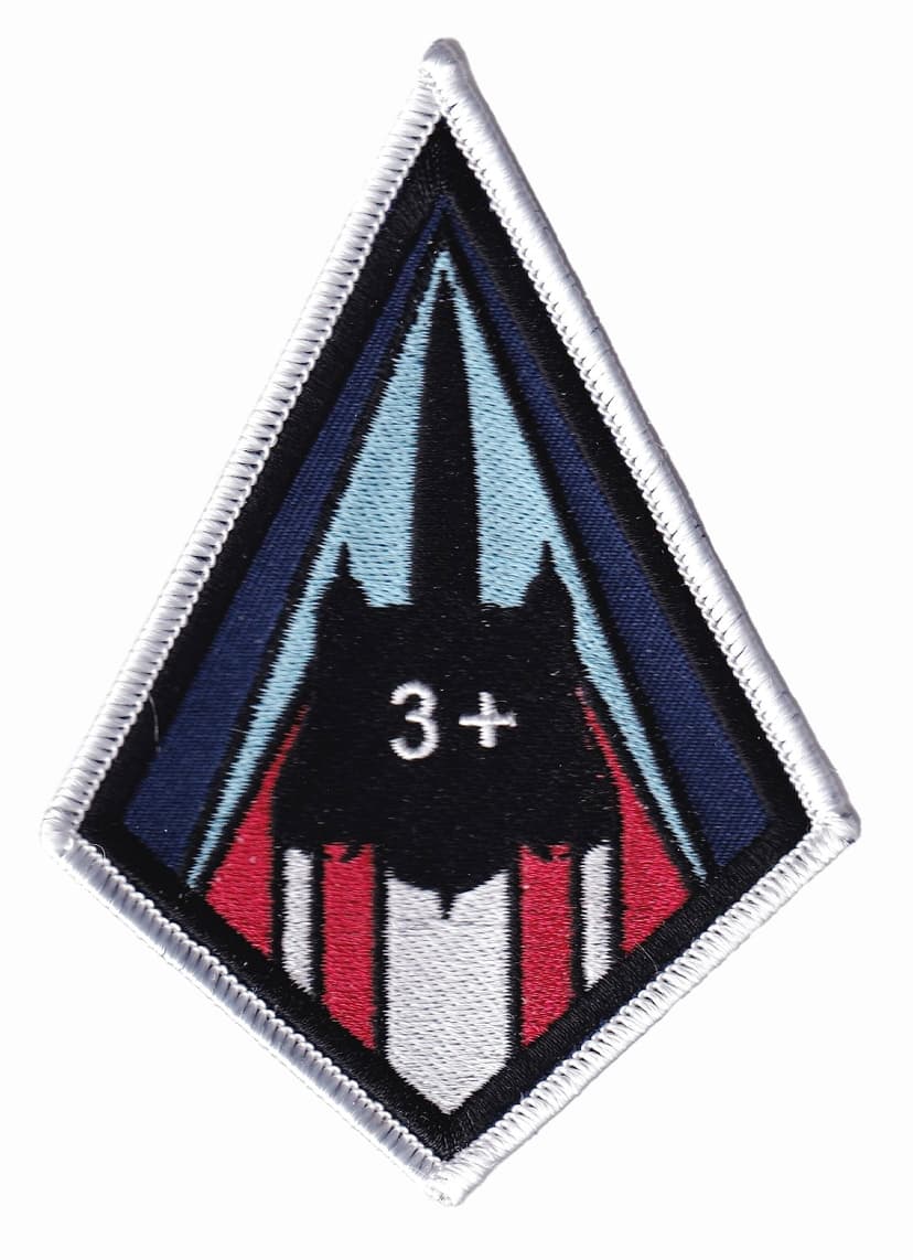 Lockheed Martin SR-71 MACH 3 Patch - With Hook and Loop, 4"