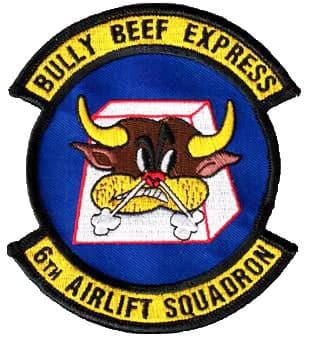 6th Airlift Squadron BULLY BEEF EXPRESS Patch – Sew On