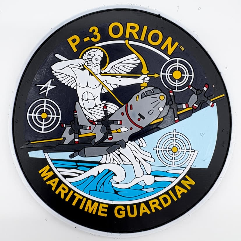 Lockheed Martin P-3 Orion Maritime Guardian, 3.5 inch, Hook and Loop PVC Patch